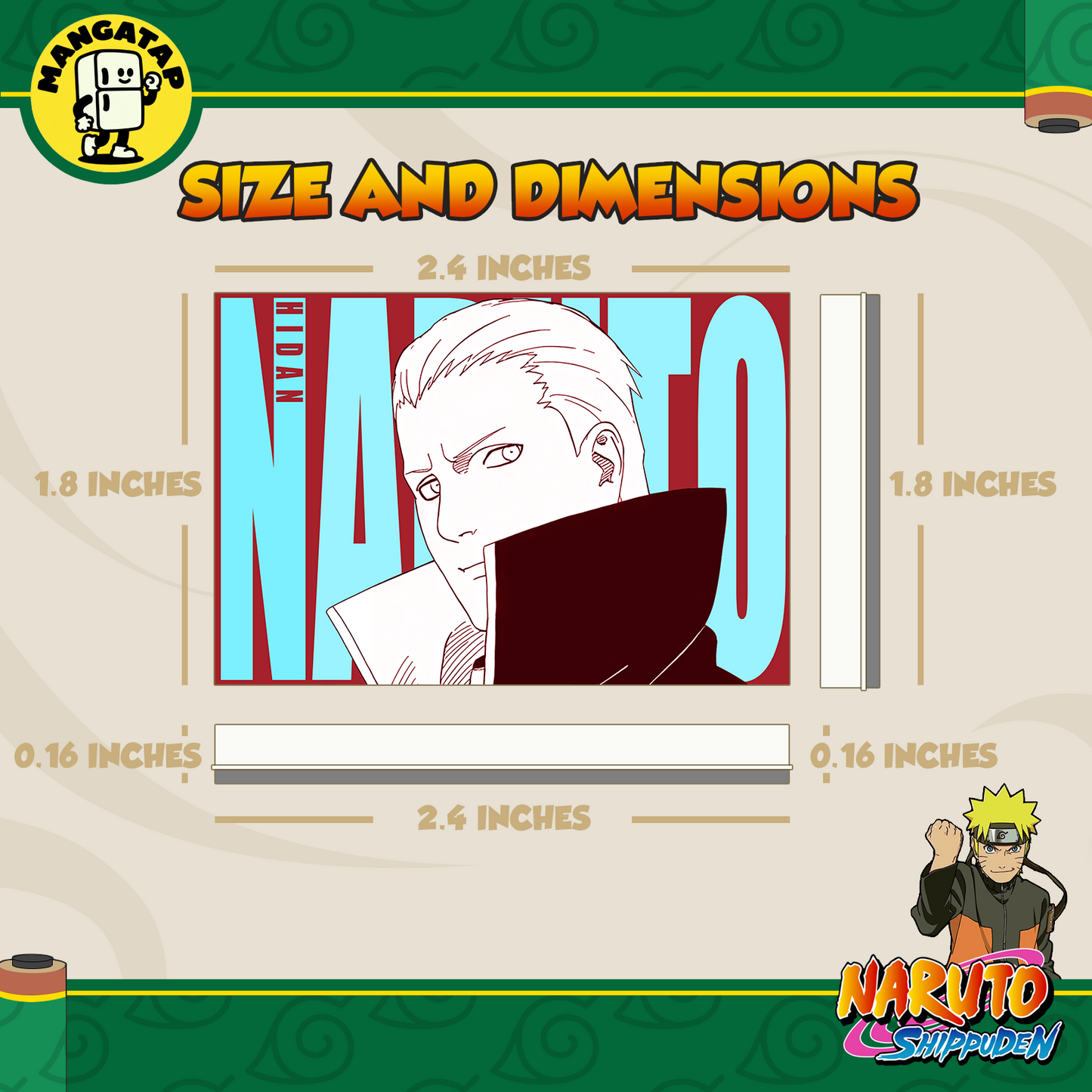 Hidan Fridge Magnet – Naruto Anime Refrigerator Magnet, Anime Decor Gift for Fans