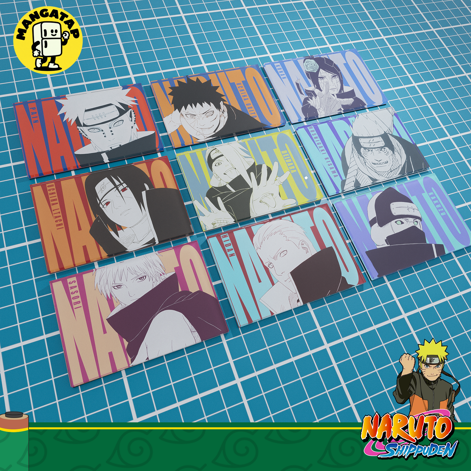 Naruto art card fridge magnet