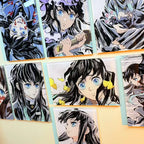 8 PCS Demon Alayer Muichiro Tokito Anime Fridge Magnet Set – Acrylic Refrigerator Magnets Collectible Decor
