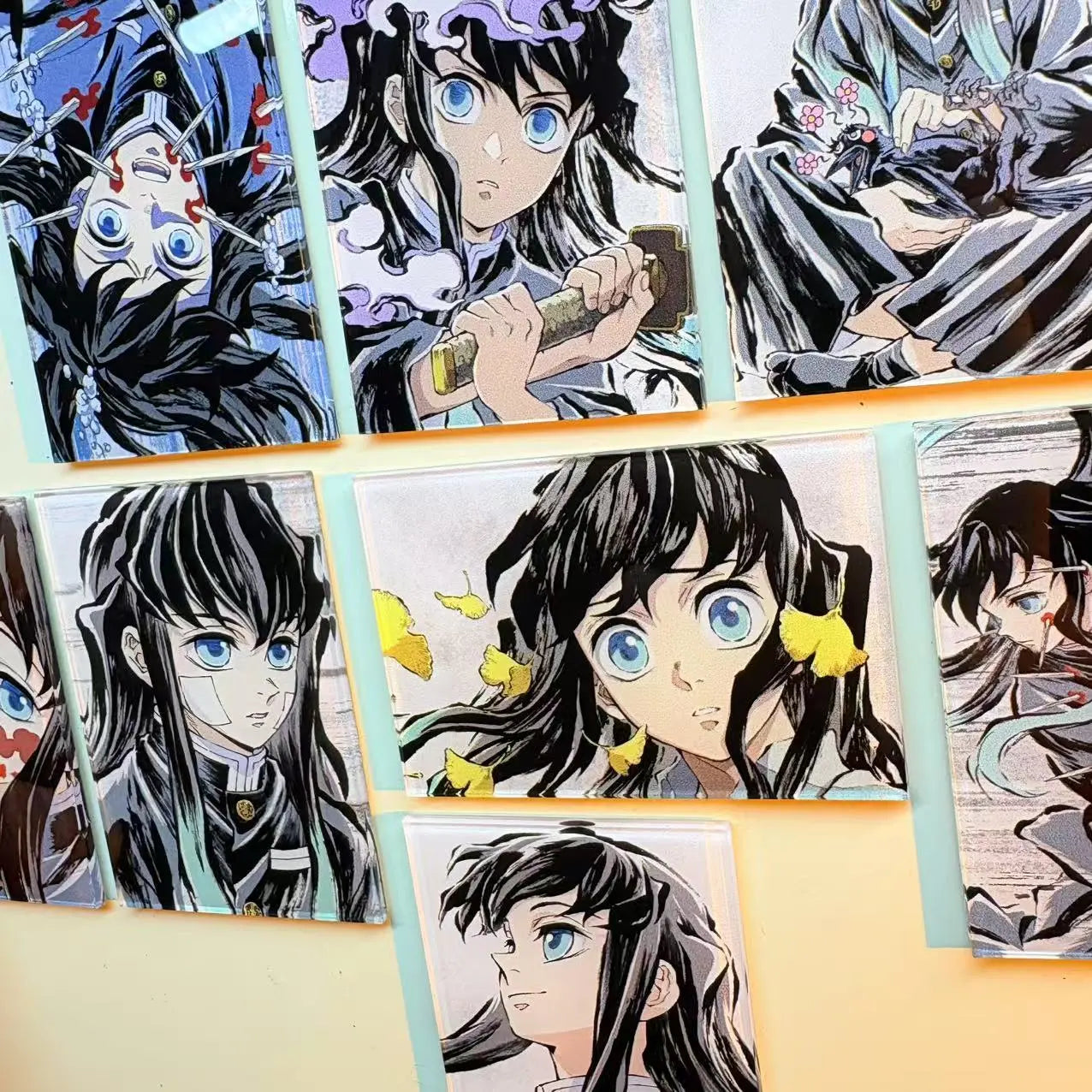 8 PCS Demon Alayer Muichiro Tokito Anime Fridge Magnet Set – Acrylic Refrigerator Magnets Collectible Decor