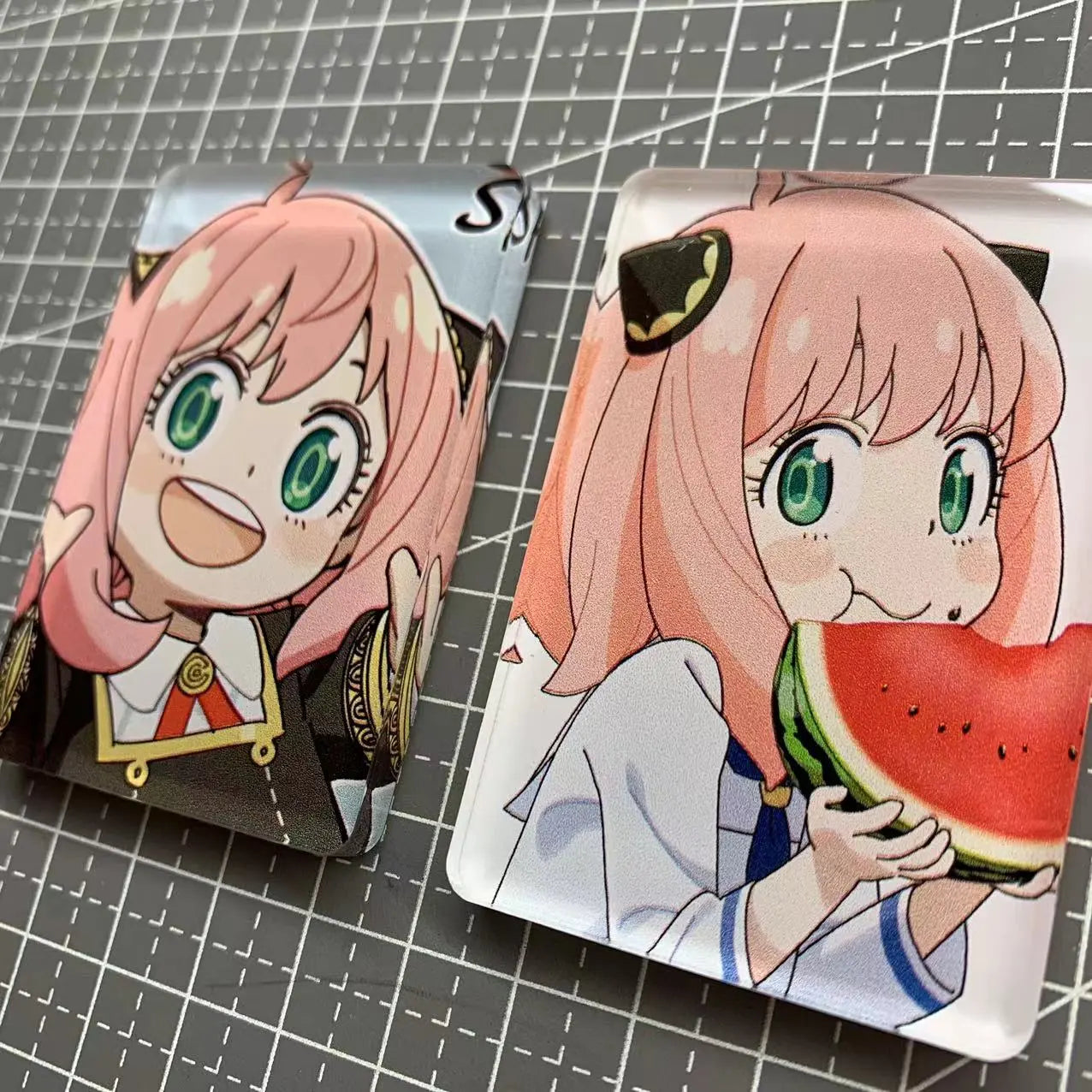 2PCS - Anya Anime Fridge Magnet Set – Acrylic Refrigerator Magnets Cute Otaku Decor