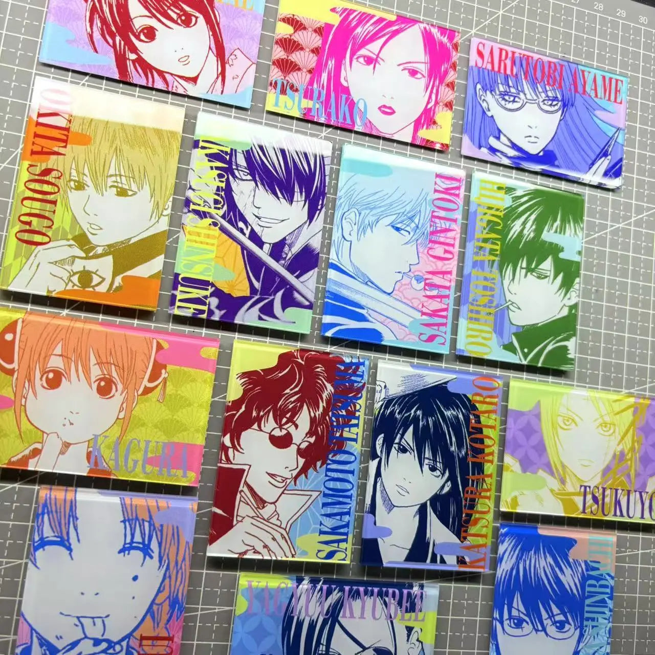 Gintama Anime Magnet Collection – Acrylic Refrigerator Decor Set 15PCS