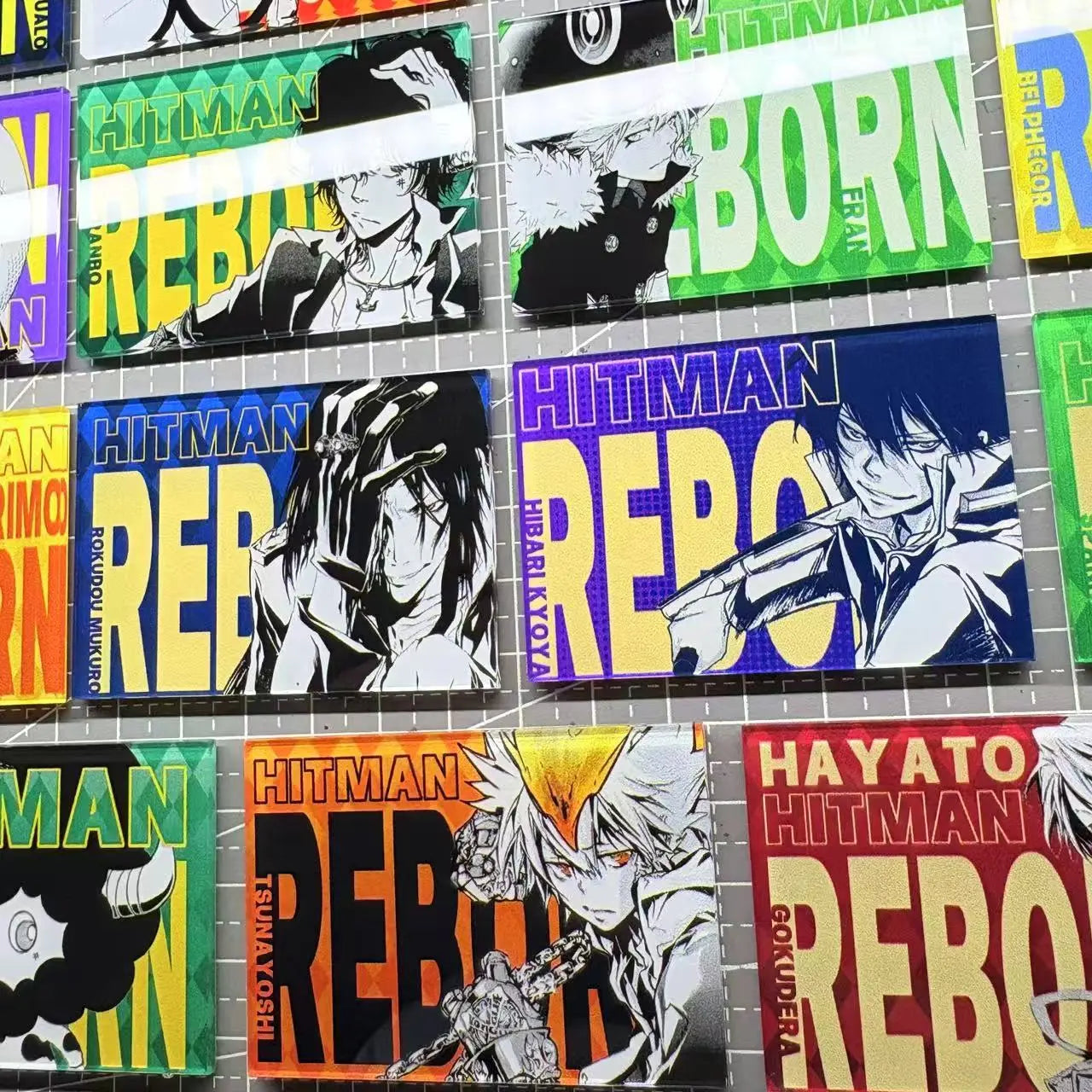 15PCS - Katekyo Hitman Reborn Magnet Set – Acrylic Anime Refrigerator Decor Collection