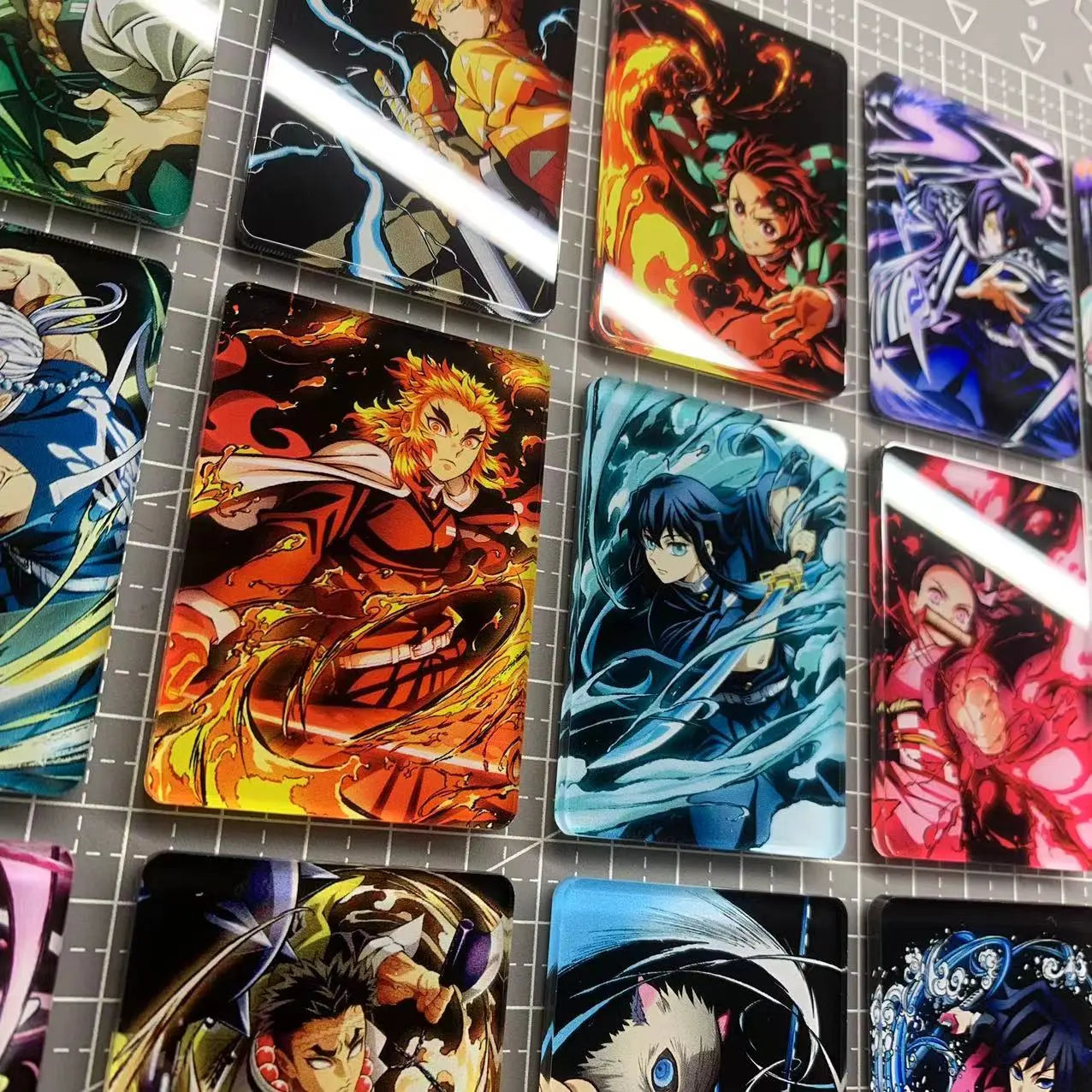 12PCS - Demon Slayer Anime Fridge Magnet Set – Acrylic Refrigerator Magnets Collectible Decor
