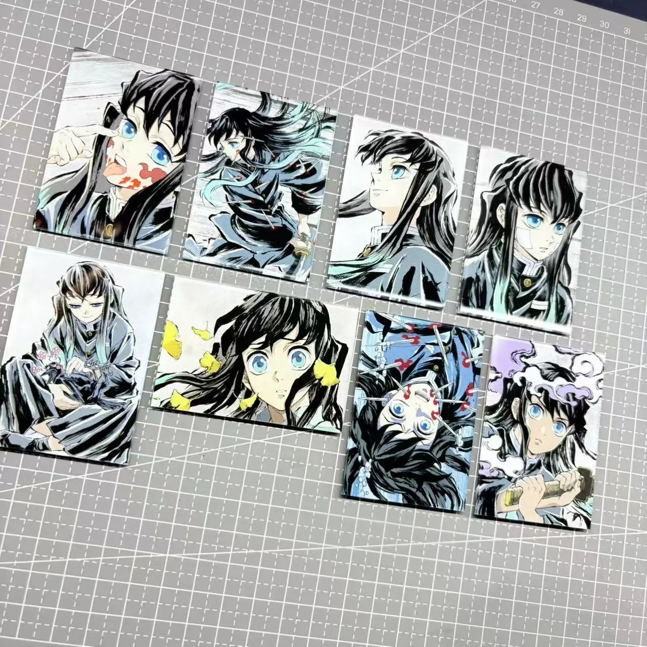 8 PCS Demon Alayer Muichiro Tokito Anime Fridge Magnet Set – Acrylic Refrigerator Magnets Collectible Decor