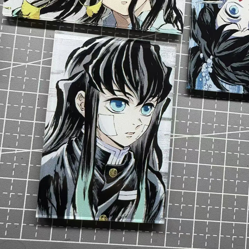 8 PCS Demon Alayer Muichiro Tokito Anime Fridge Magnet Set – Acrylic Refrigerator Magnets Collectible Decor