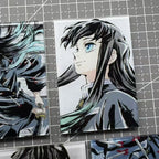 8 PCS Demon Alayer Muichiro Tokito Anime Fridge Magnet Set – Acrylic Refrigerator Magnets Collectible Decor