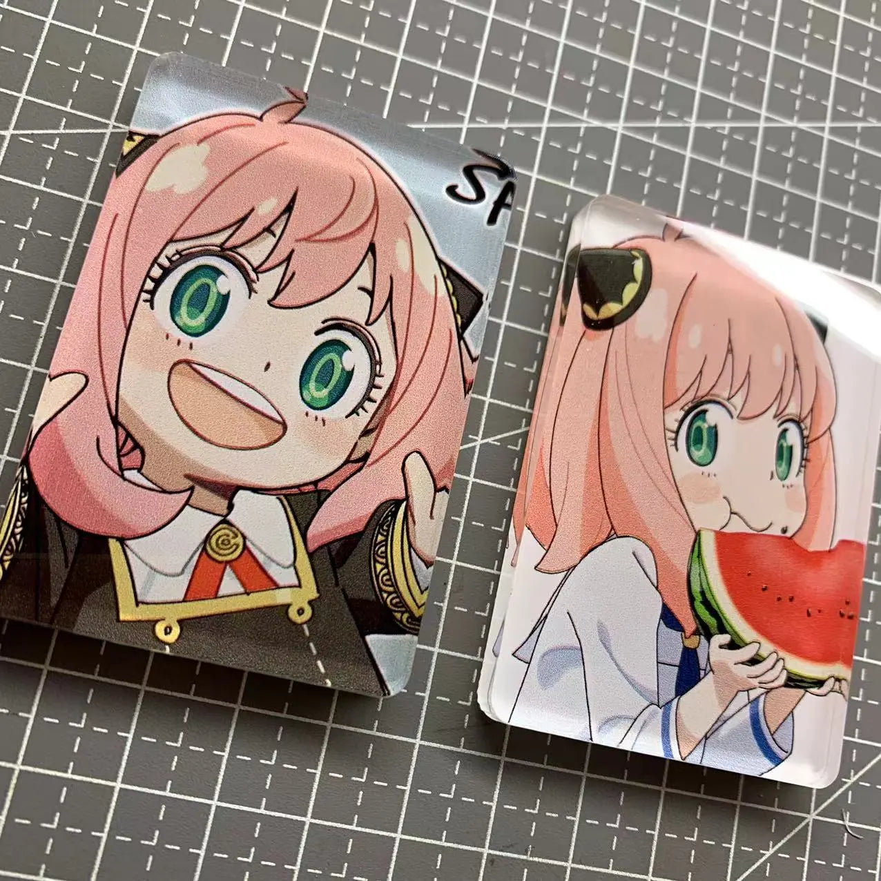 2PCS - Anya Anime Fridge Magnet Set – Acrylic Refrigerator Magnets Cute Otaku Decor