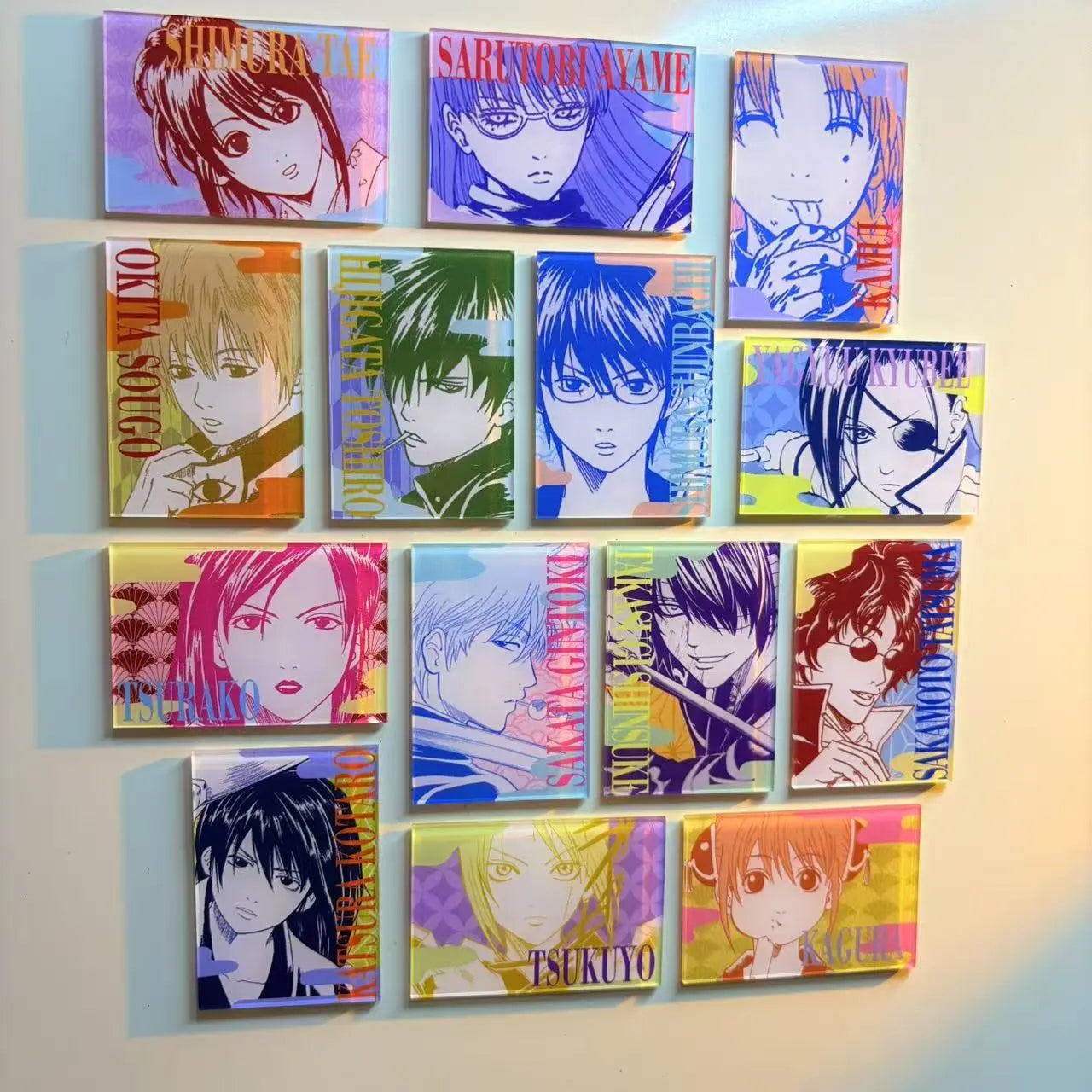 Gintama Anime Magnet Collection – Acrylic Refrigerator Decor Set 15PCS