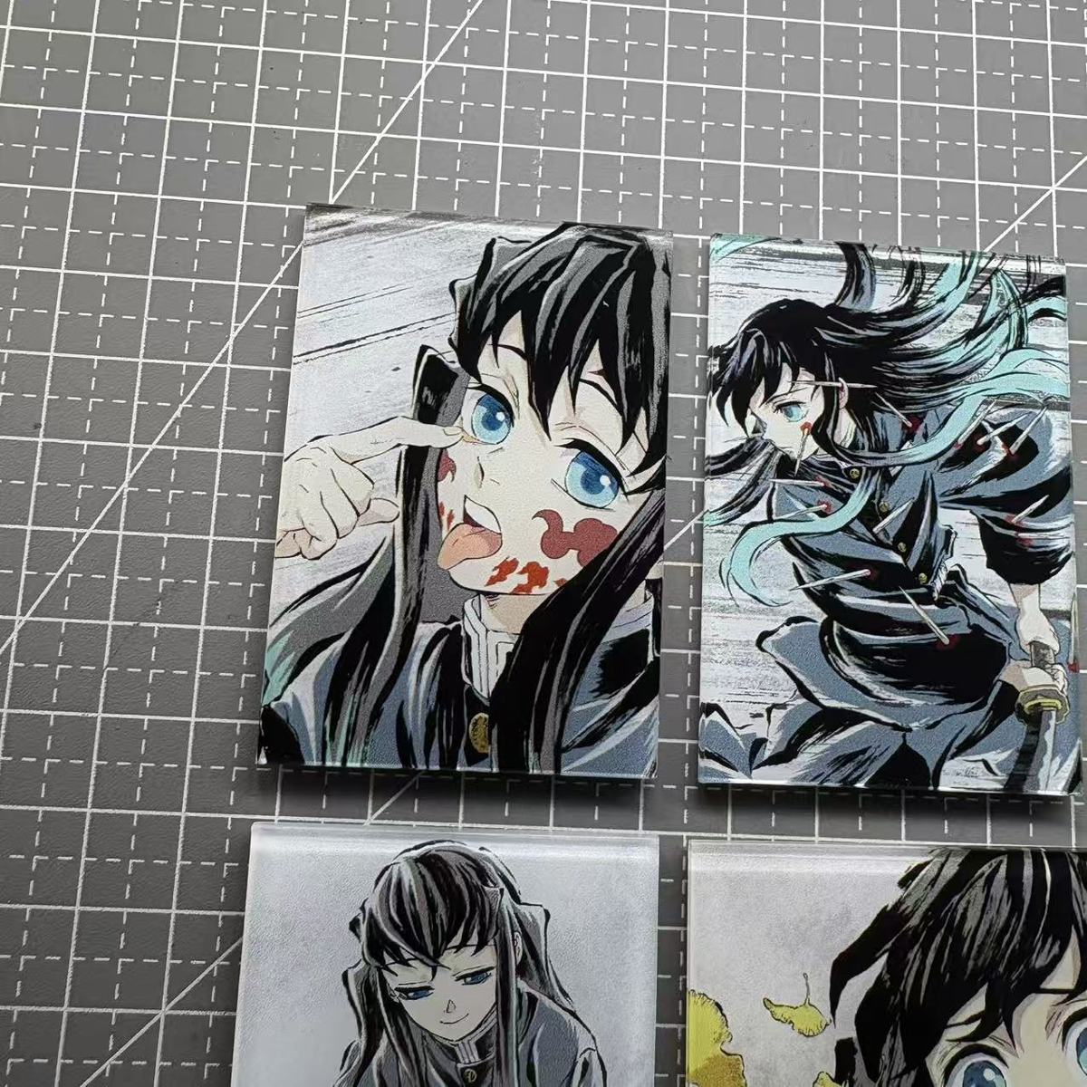 8 PCS Demon Alayer Muichiro Tokito Anime Fridge Magnet Set – Acrylic Refrigerator Magnets Collectible Decor
