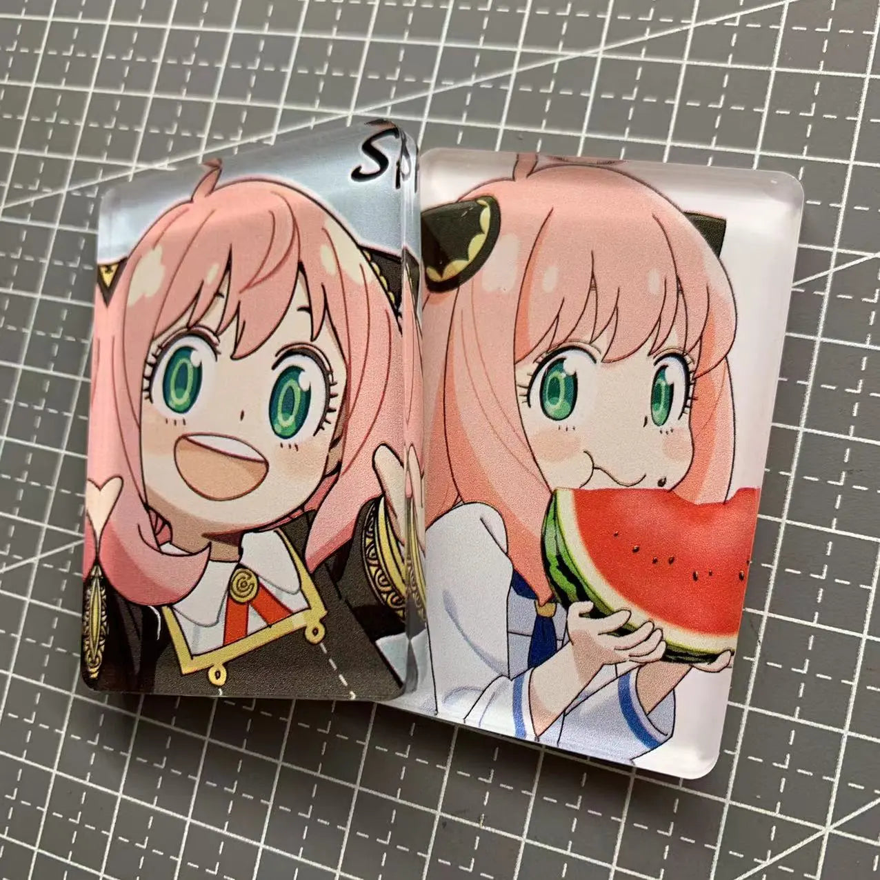 2PCS - Anya Anime Fridge Magnet Set – Acrylic Refrigerator Magnets Cute Otaku Decor