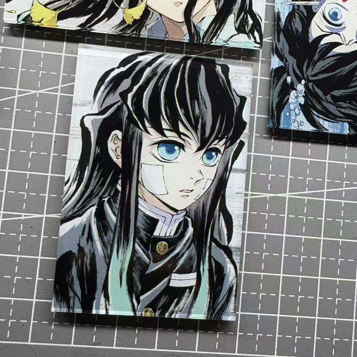 8 PCS Demon Alayer Muichiro Tokito Anime Fridge Magnet Set – Acrylic Refrigerator Magnets Collectible Decor