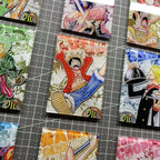 One Piece Vintage Manga Fridge Magnet Set – Acrylic Anime Refrigerator Decor 9PCS