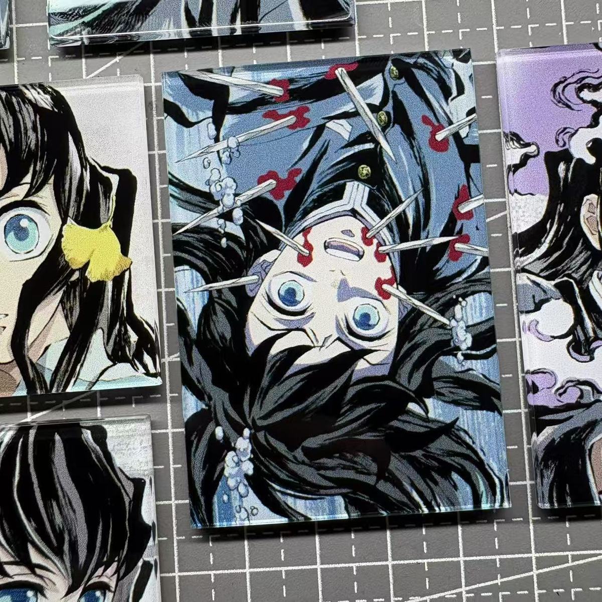 8 PCS Demon Alayer Muichiro Tokito Anime Fridge Magnet Set – Acrylic Refrigerator Magnets Collectible Decor