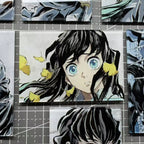 8 PCS Demon Alayer Muichiro Tokito Anime Fridge Magnet Set – Acrylic Refrigerator Magnets Collectible Decor