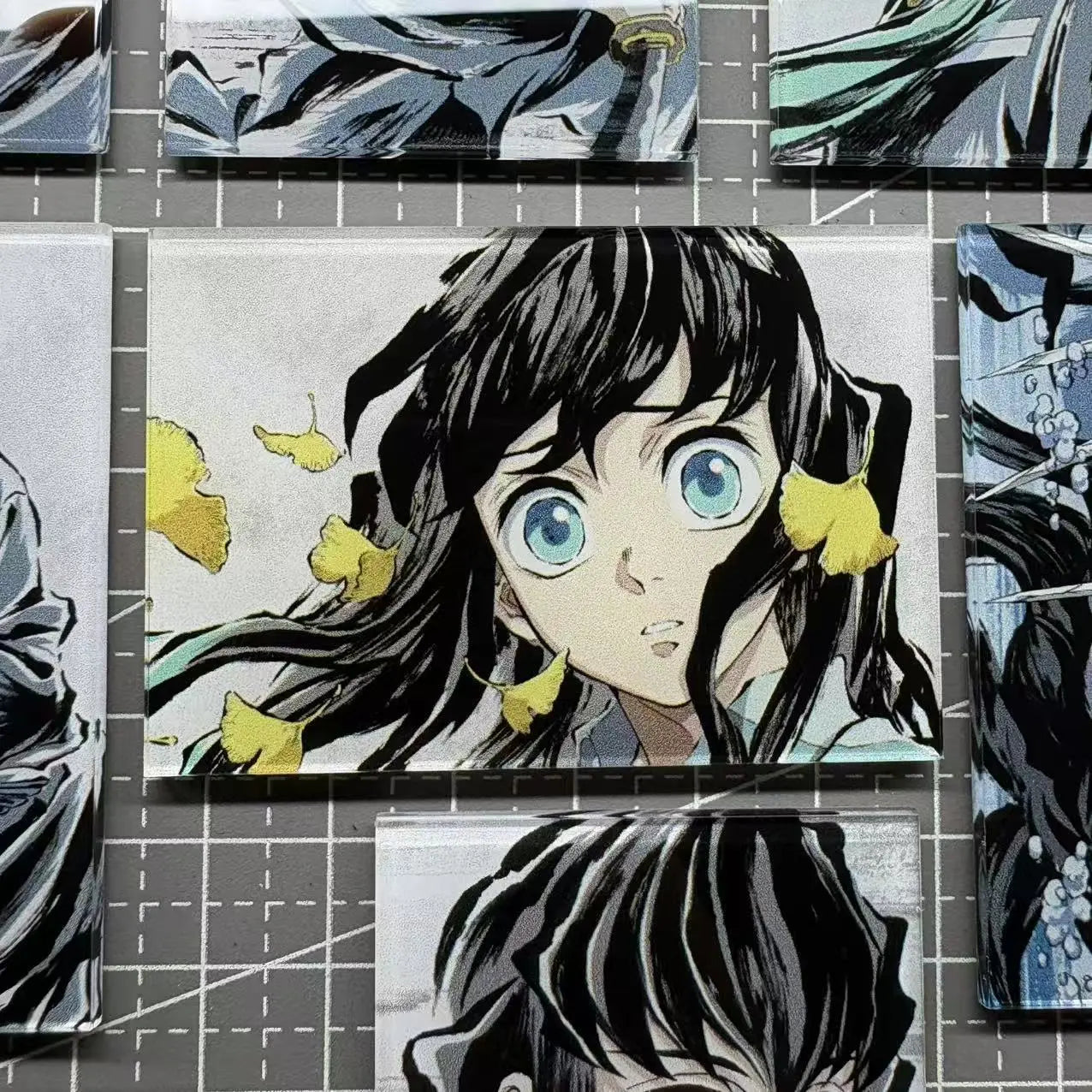 8 PCS Demon Alayer Muichiro Tokito Anime Fridge Magnet Set – Acrylic Refrigerator Magnets Collectible Decor