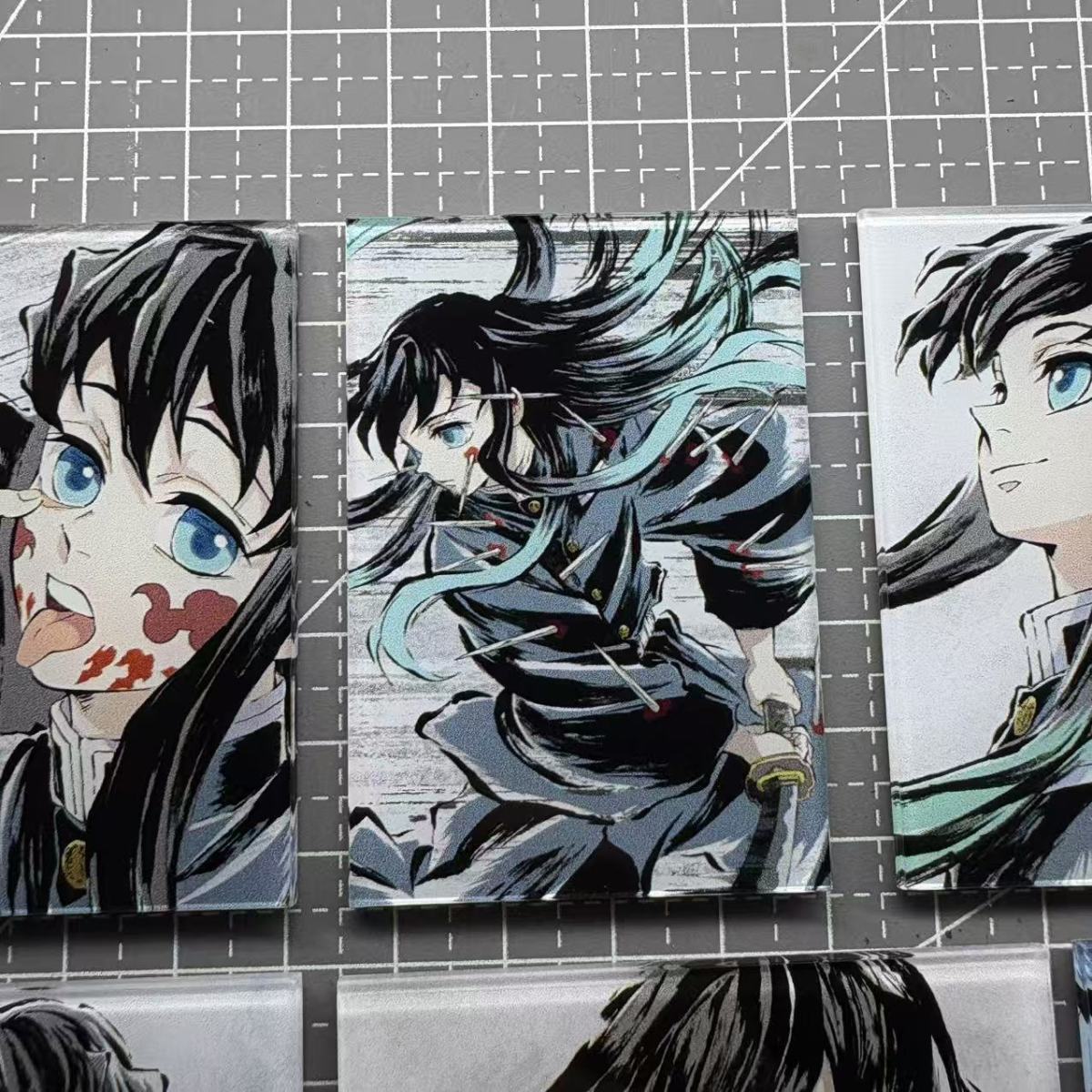 8 PCS Demon Alayer Muichiro Tokito Anime Fridge Magnet Set – Acrylic Refrigerator Magnets Collectible Decor