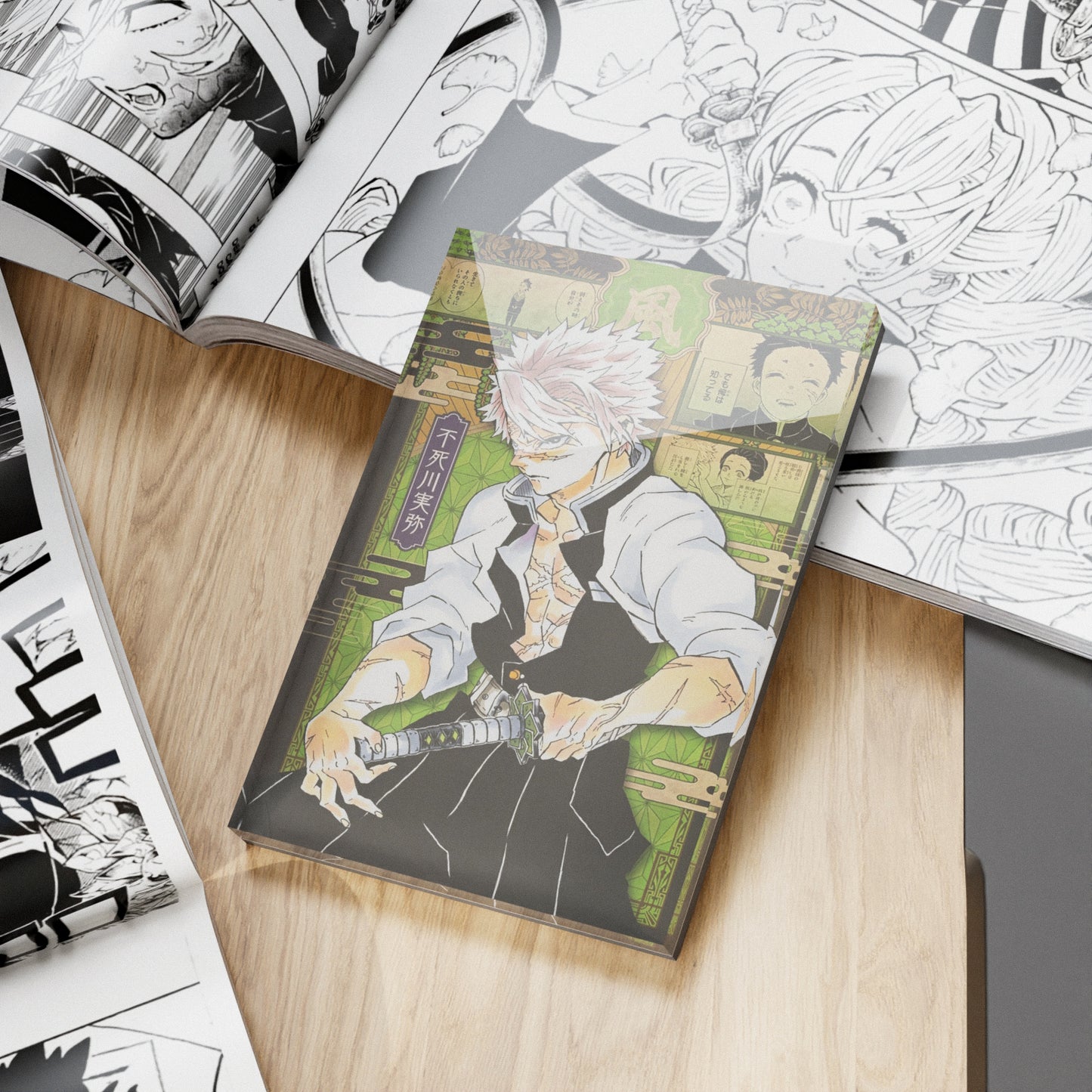 Demon slayer Sanemi Wind Hashira Anime Fridge Magnet Intense Decor