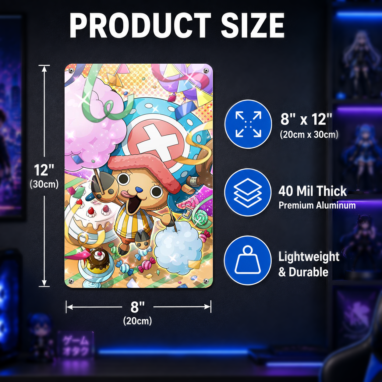 Tony Tony Chopper One Piece Anime Tin Sign - Metal Poster - image 7