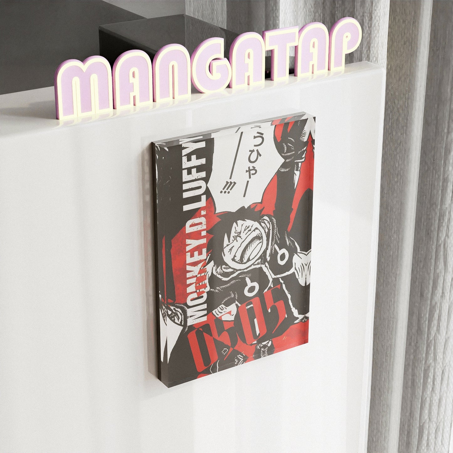 One Piece Monkey D. LuffyAnime Fridge Magnet – Custom Acrylic Refrigerator Magnet Decor for Otaku Gift