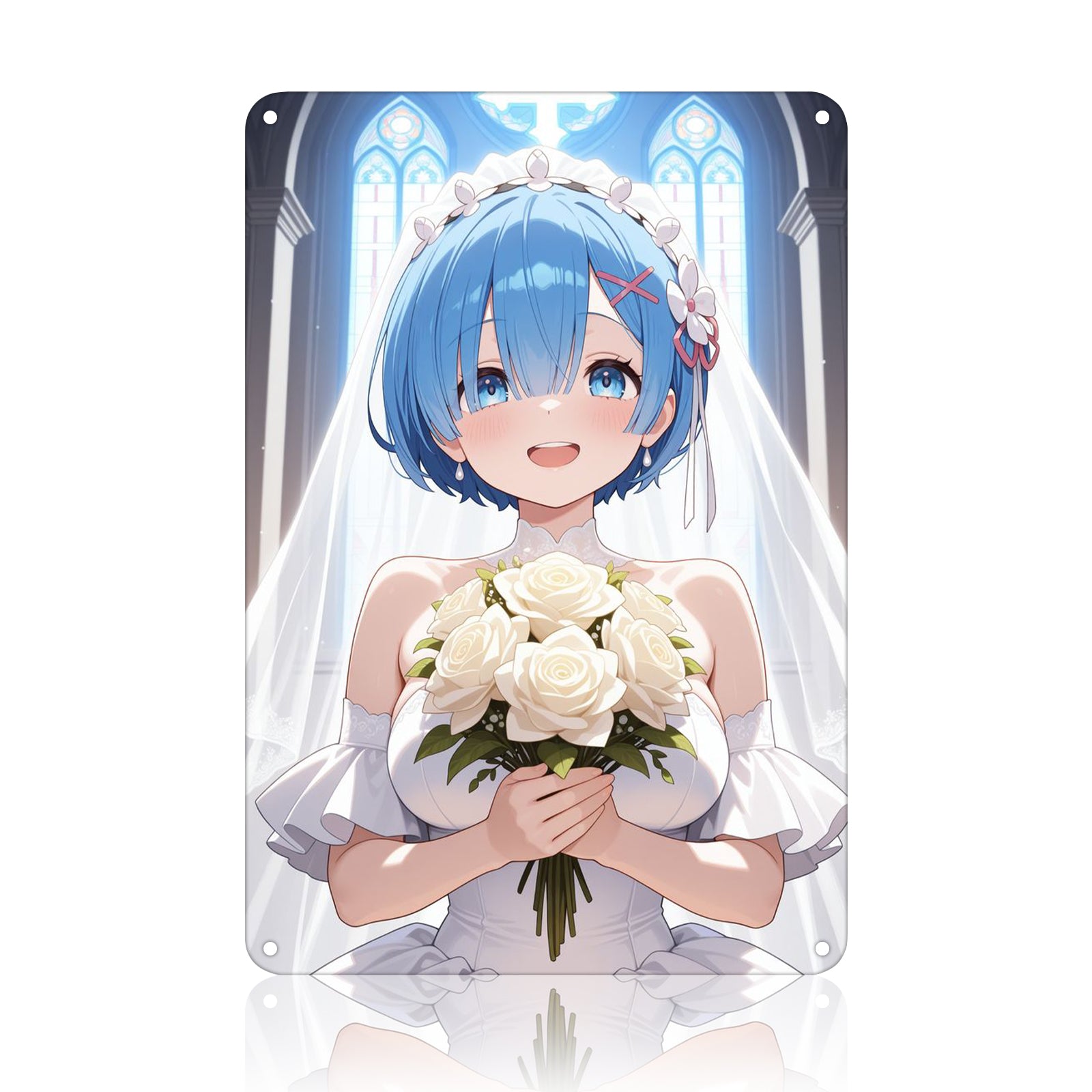 Rem Re Zero Anime Tin Sign - Metal Poster Wall Decor