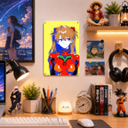 Asuka Langley EVA Pilot Anime Tin Sign - Metal Wall Art - image 2