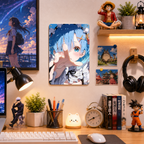 Rem Re Zero Cute Anime Tin Sign - Metal Room Decor - image 2