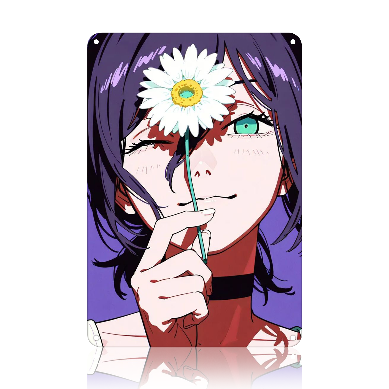 Reze Chainsaw Man Anime Tin Sign - Metal Wall Decor