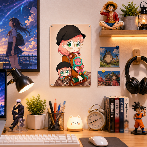 Anya Forger Cute Spy x Family Tin Sign - Anime Metal Poster - image 2