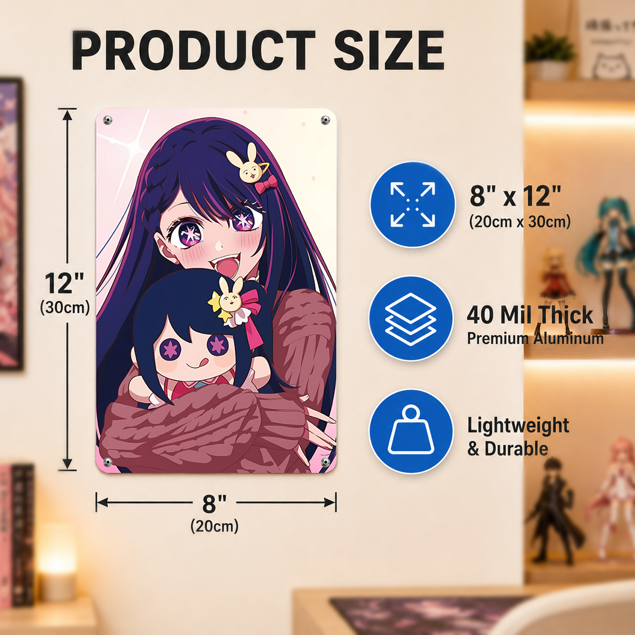 Ai Hoshino Oshi no Ko Anime Tin Sign - Metal Wall Decor - image 5