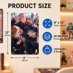 Yuji Megumi Nobara Jujutsu Kaisen Anime Tin Sign - Wall Decor - image 5
