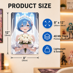 Rem Re Zero Anime Tin Sign - Metal Poster Wall Decor - image 5