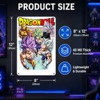 Goku Vegeta Dragon Ball Anime Tin Sign - Metal Wall Decor - image 5