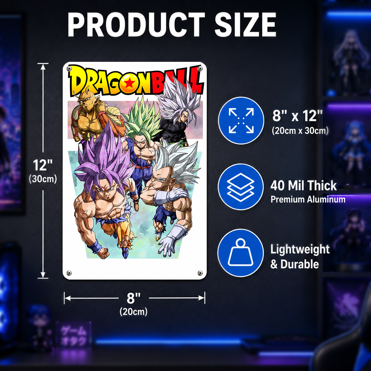Goku Vegeta Dragon Ball Anime Tin Sign - Metal Wall Decor - image 5