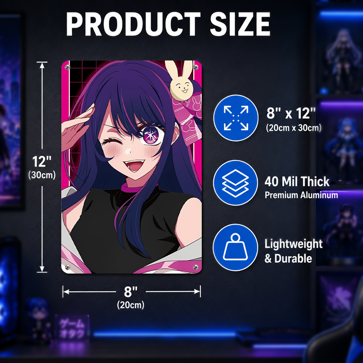 Ai Hoshino Idol Anime Tin Sign - Oshi no Ko Metal Poster - image 5