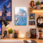 Frieren Blue Anime Tin Sign - Metal Wall Poster Decor - image 2