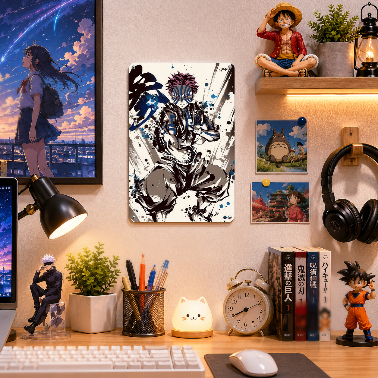 Akaza Demon Slayer Anime Tin Sign - Metal Poster Wall Decor - image 2