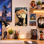 Evangelion Asuka Langley Soryu Cyber Anime Metal Tin Sign, Neon Genesis Wall Decor - image 2