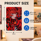 Asuka Evangelion Red Anime Tin Sign - Metal Poster Decor - image 5