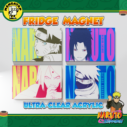 Naruto Team 7 Fridge Magnets Set (4PCS) – Naruto Anime Refrigerator Magnets, Anime Decor Gift for Fans