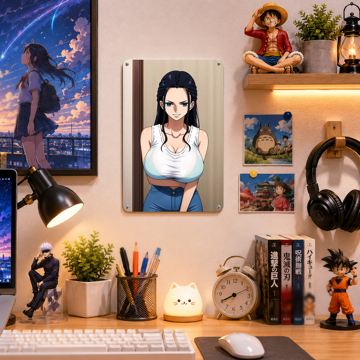 Nico Robin One Piece Anime Tin Sign - Metal Wall Decor - image 2