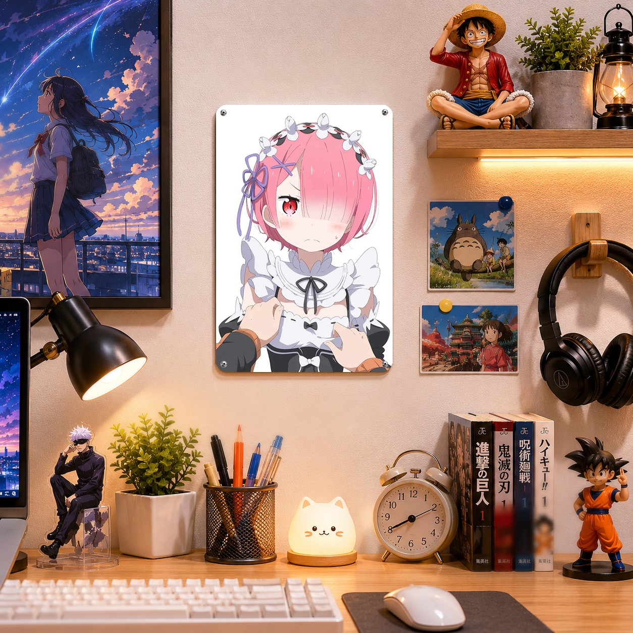 Ram Re Zero Anime Tin Sign - Metal Poster Room Decor - image 2
