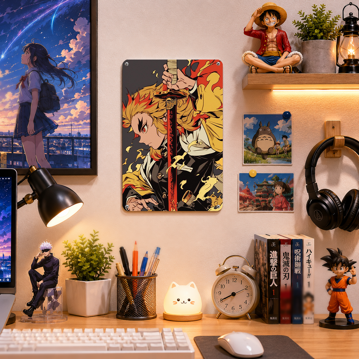 Rengoku Tengen Demon Slayer Anime Tin Sign - Metal Decor - image 2