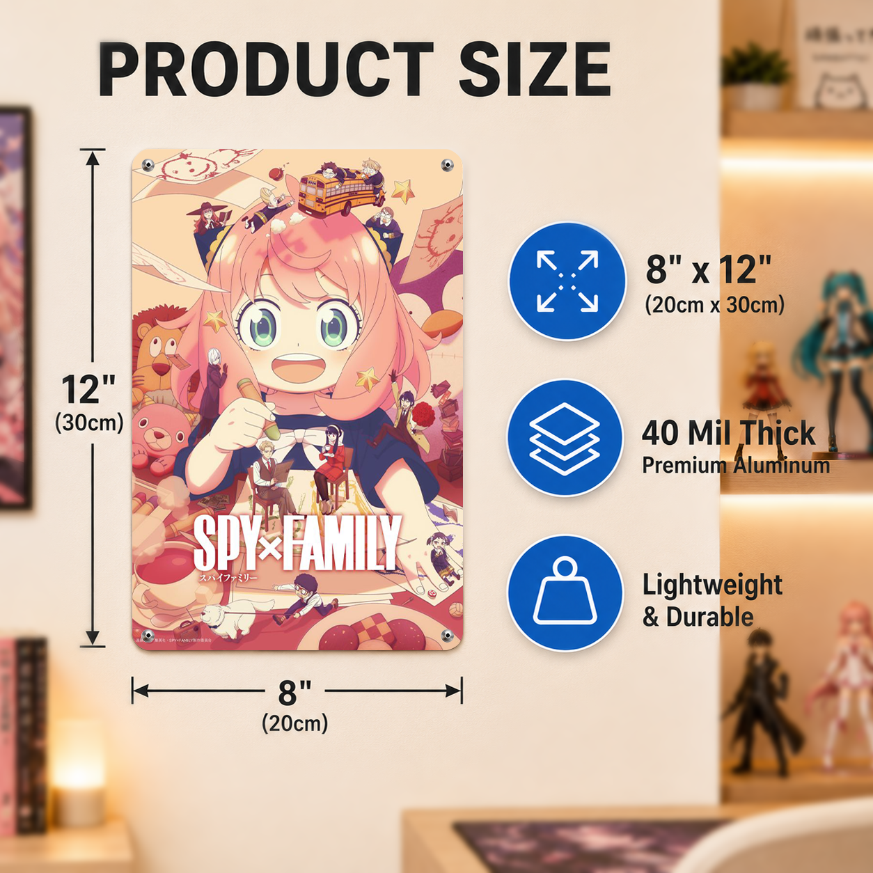 Anya Forger Poster Spy x Family Anime Tin Sign - Metal Decor - image 5