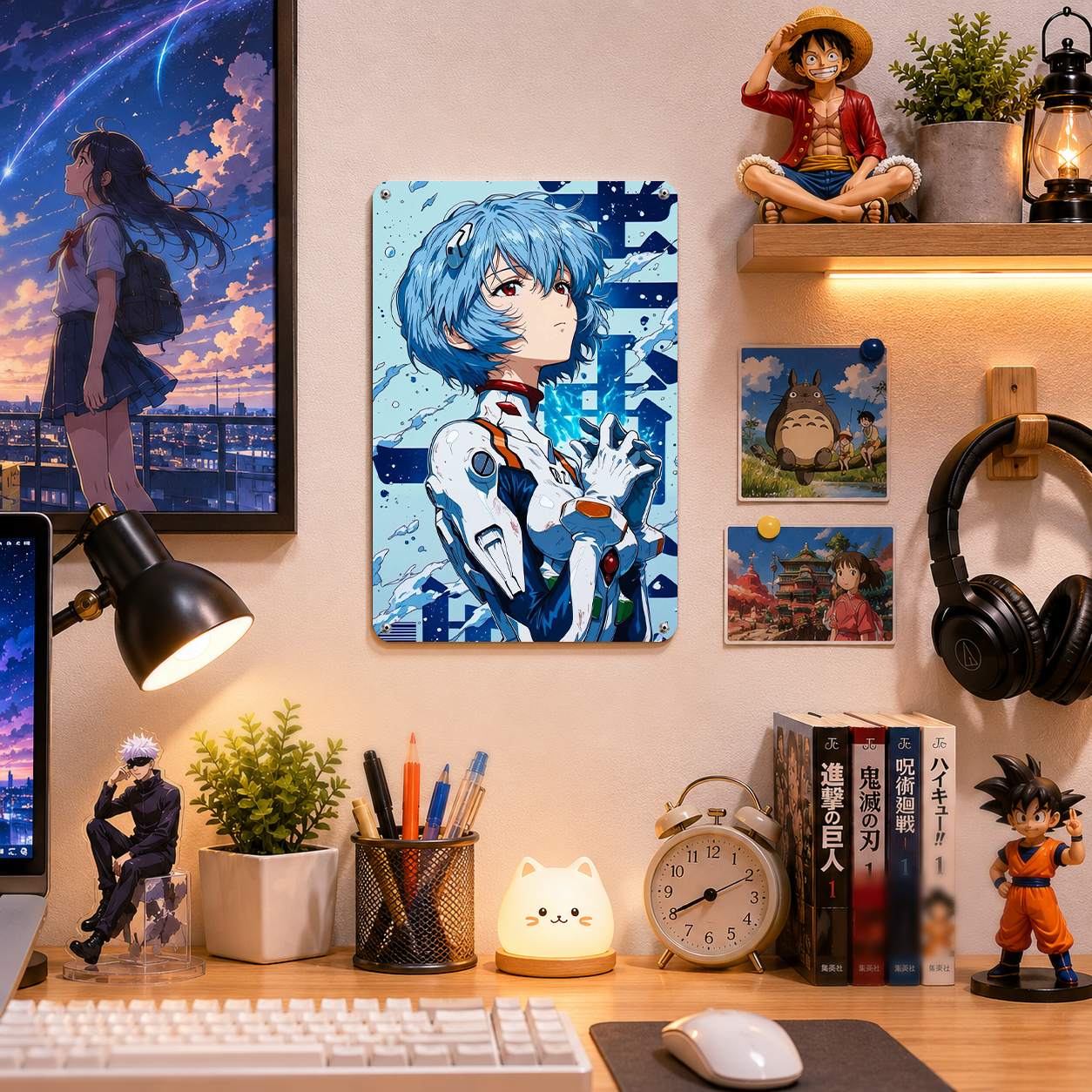 Rei Ayanami Evangelion Anime Tin Sign - Metal Wall Poster - image 2