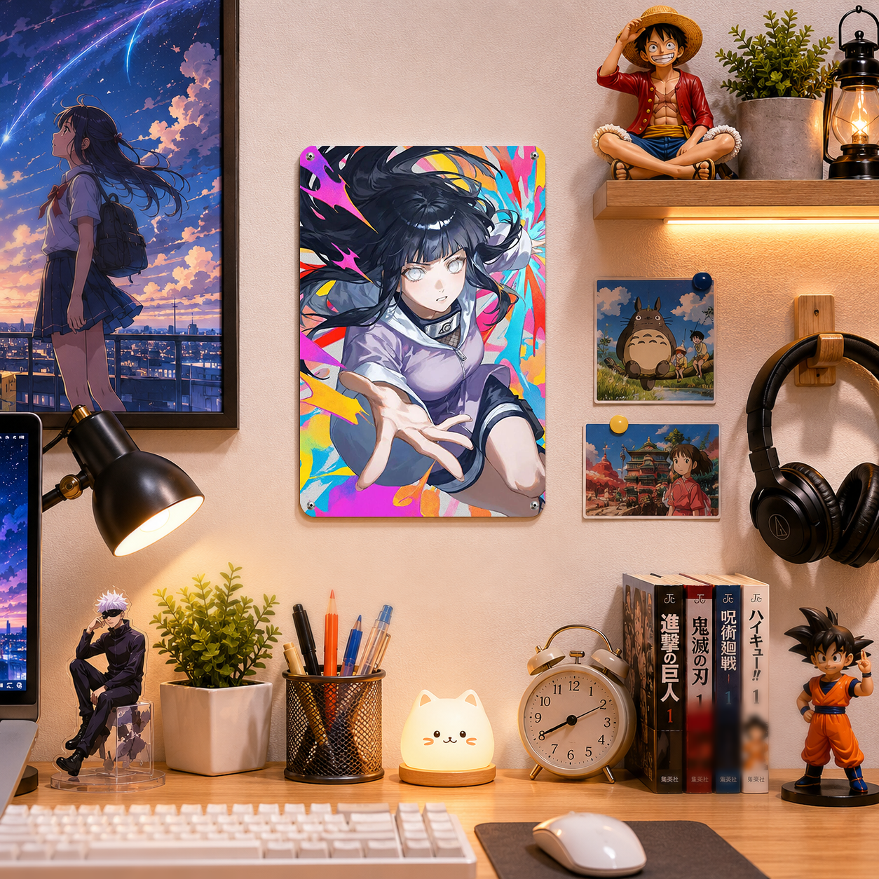 Hinata Hyuga Naruto Anime Tin Sign - Metal Wall Decor - image 2
