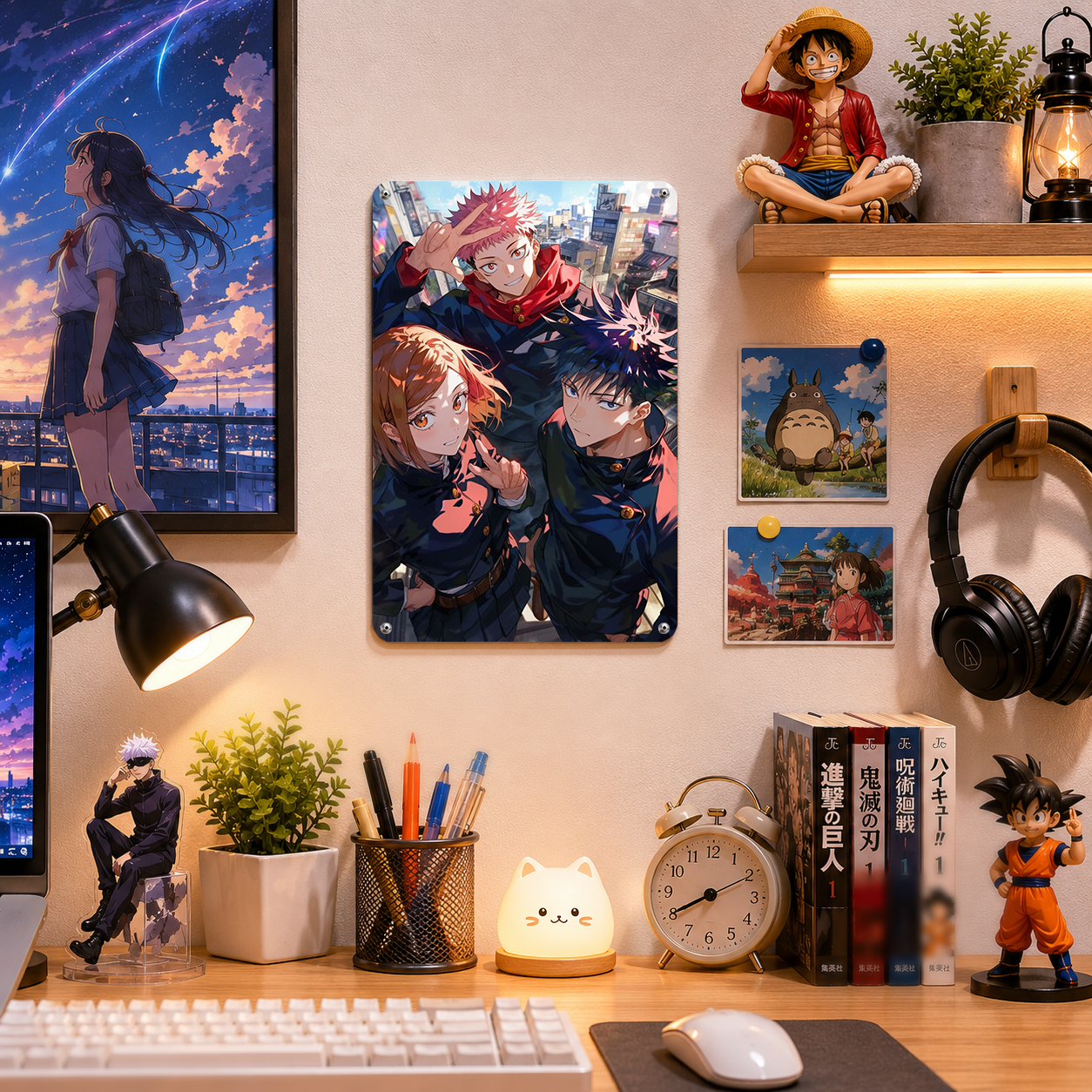 Yuji Megumi Nobara Jujutsu Kaisen Anime Tin Sign - Wall Decor - image 2