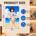 Rukia Kuchiki Bleach Anime Tin Sign - Metal Wall Decor - image 5