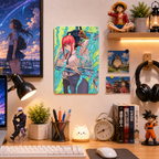 Denji Makima Power Chainsaw Man Anime Tin Sign - Metal Decor - image 2