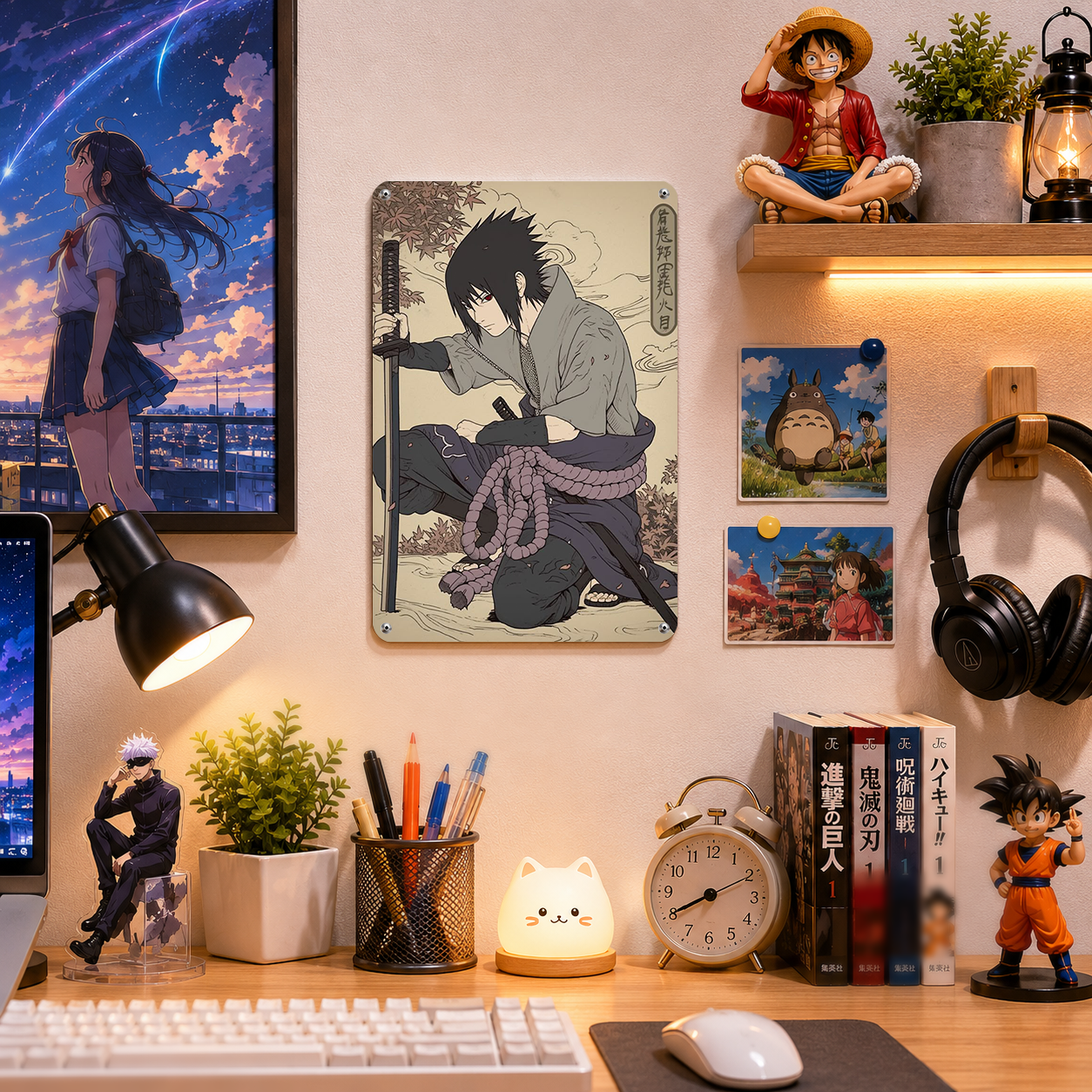 Sasuke Uchiha Naruto Anime Tin Sign - Metal Poster Decor - image 2